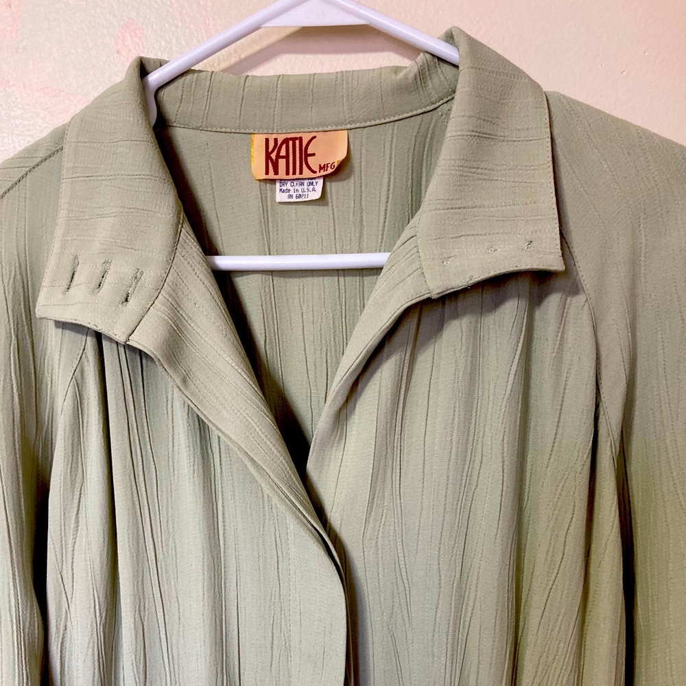 Pastel green vintage wrap dress